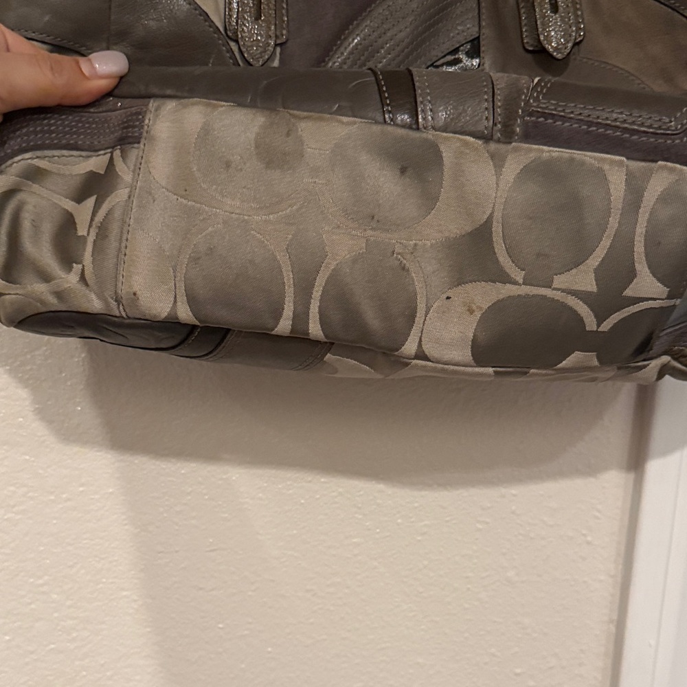 Coach Patchwork Shoulder Bag In Gray - image 8